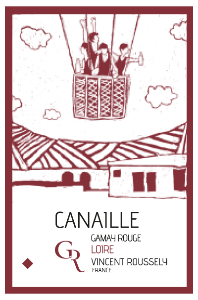 Etiquette vin rouge Canaille