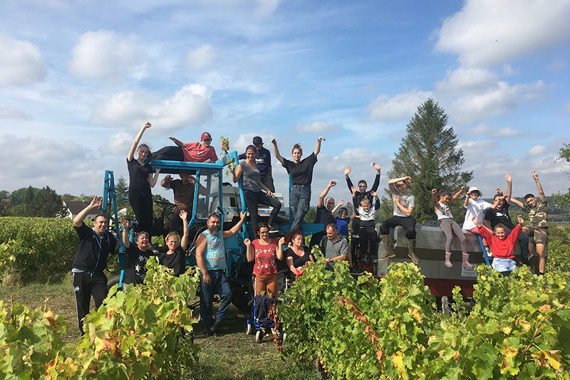 Photo de groupe des vendangeurs