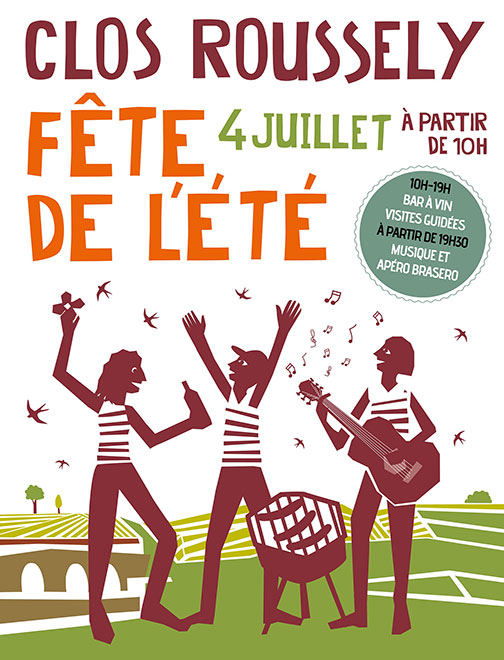 Au Clos Roussely, fête de l'été le 4 juillet 2026 à partir de 10h (nbar à vin, visites, musique et apéro)